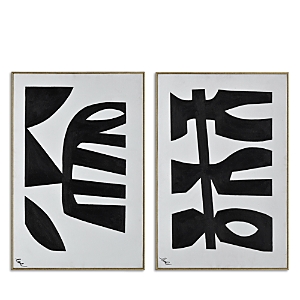 Renwil Ren-wil Rockwell Abstract Symbols Canvas Wall Art, 24 X 36, Set Of 2 In Multi