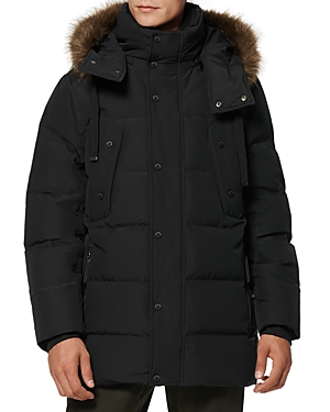 Shop Andrew Marc Gattaca Parka With Detachable Hood In Black