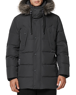 Shop Andrew Marc Gattaca Parka With Detachable Hood In Charcoal