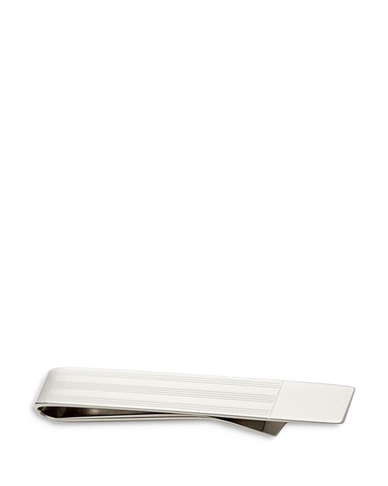 David Donahue Engraved Sterling Silver Tie Bar In Silver