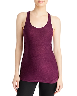 Beyond Yoga Maternity Travel Racerback Tank In Fig Heather
