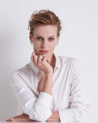 18K Yellow Gold Goa Seven Row Ring with Diamonds