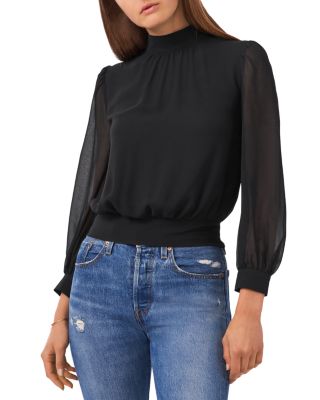 Mock Neck Cropped Top