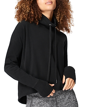 Sweaty Betty Harmonize Luxe Fleece Sweatshirt In Black