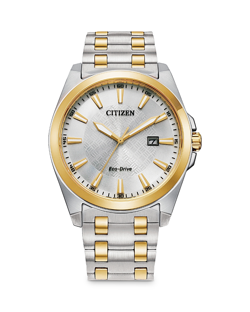 Citizen Peyten Mens Two Tone Stainless Steel Bracelet Watch Bm7534-59a In Silver/two-tone