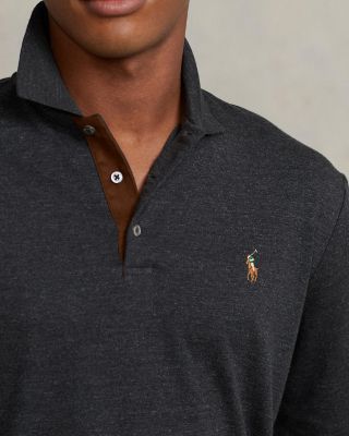 Classic Fit Soft Cotton Long-Sleeve Polo Shirt