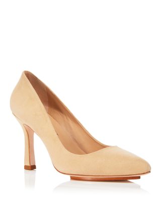 pointed tan heels