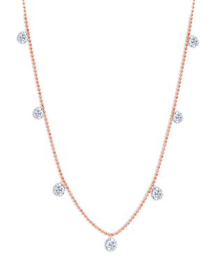 rose gold floating necklace