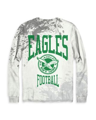 Junk Food Philadelphia Eagles Long Sleeve Tie Dye Crewneck Tee