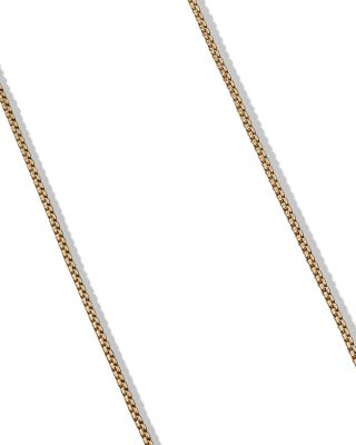 Men's 18K Yellow Gold Box Link Chain Necklace 24", 1.7mm