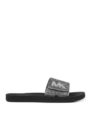 サンダル・ミュール EMBROIDERED LOGO SLIDES Metro Fusion - MCM Women's Monogram Print Rubber Slides