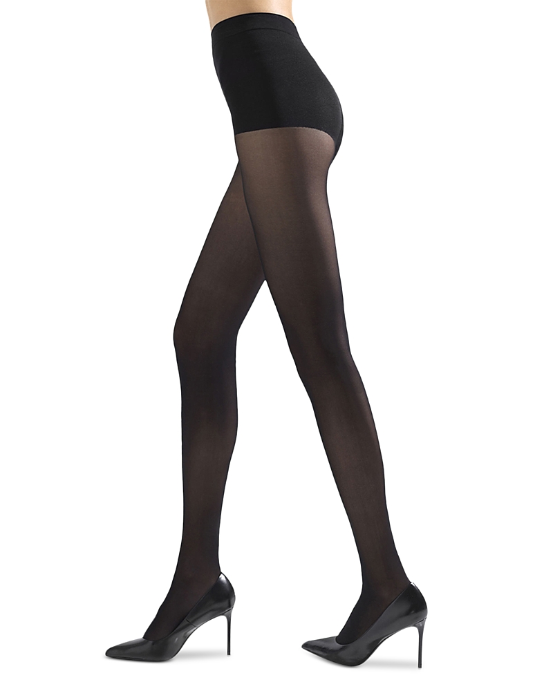 Natori Soft Suede Opaque Tights In Black