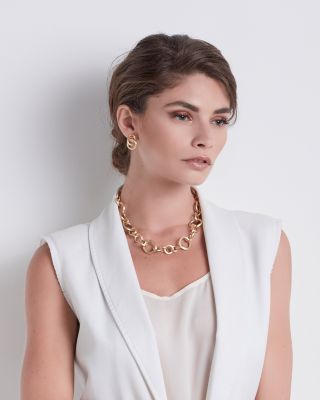 Jaipur 18 K Yellow Gold Loop Earrings