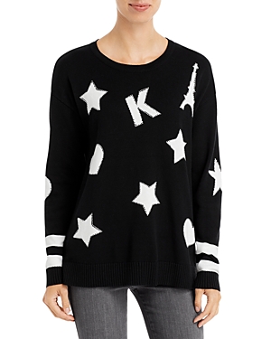 Karl Lagerfeld Paris intarsia graphic sweater