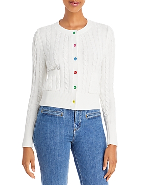 Staud Sloan Cable Knit Toggle Cardigan