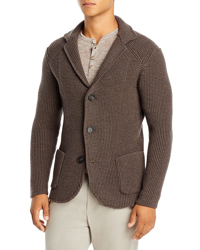 Maurizio Baldassari Brenta Merino Wool Knit Sweater Jacket | Bloomingdale's