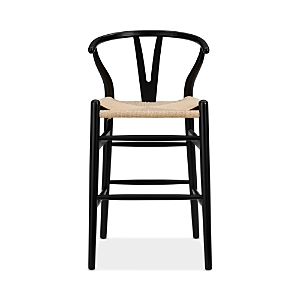 Euro Style Evelina Counter Stool In Black/natural