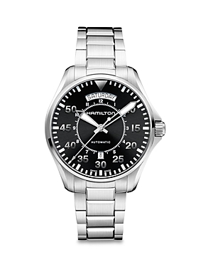 Hamilton Pilot Khaki Aviation Watch, 42mm In Black/silver