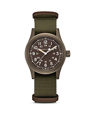 Shop Hamilton Mechanical Khaki Field Watch, 38mm In Brown/green