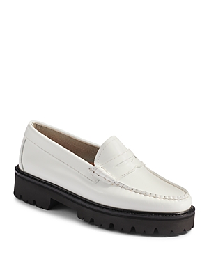 Gh Bass Outdoor Women's Whitney Super Lug Loafer Flats In White Leather