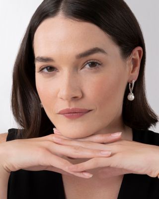 LAGOS Sterling Silver Luna Freshwater Cultured Pearl Drop Earrings