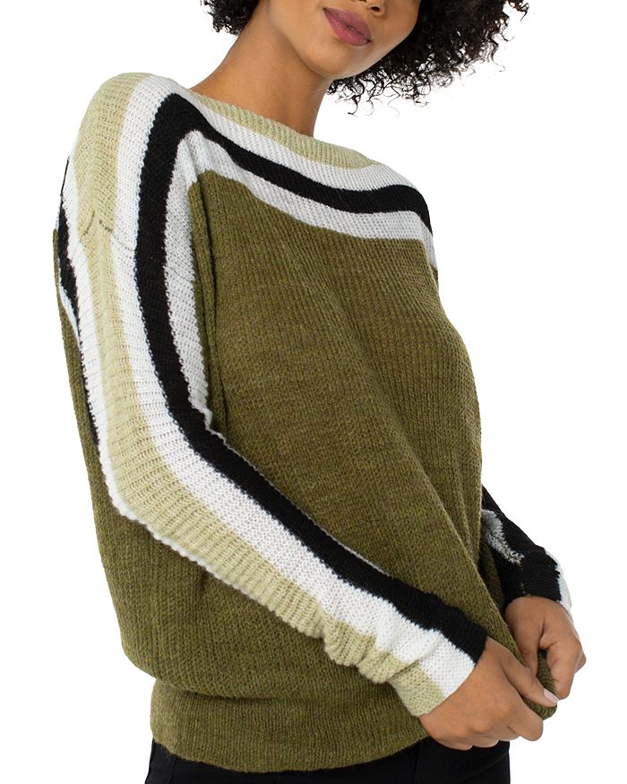 Liverpool Los Angeles Striped Oversized Dolman Sweater