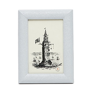 Pigeon & Poodle Oxford Faux Shagreen Frame, 5.5 X 7.5 In Cool Gray