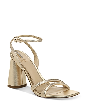 Shop Sam Edelman Women's Kia Ankle Strap High Heel Sandals In Gold