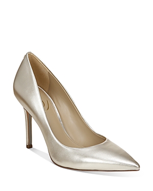 Sam Edelman Women's Hazel Metallic Leather Pumps In Light Gold