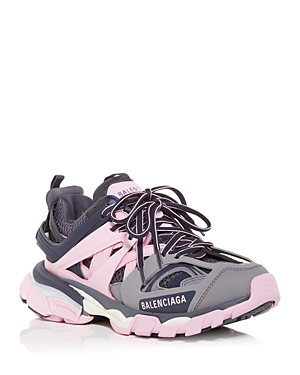 Balenciaga Women's Track Low Top Sneakers In Pink/grey