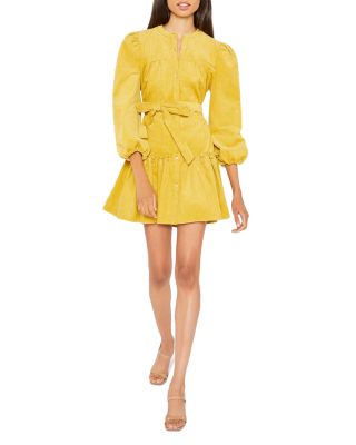 LIKELY - Lainie Corduroy Ruffled Hem Dress