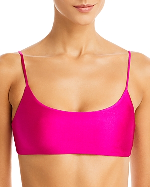 Jade Swim Muse Scoop Bikini Top In Fuchsia Sheen