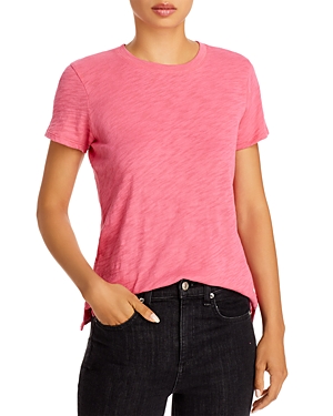 Atm Anthony Thomas Melillo Slub Jersey Schoolboy Crewneck T Shirt In Rose Quart