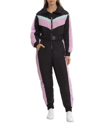 Avec Les Filles Color Blocked Hooded Ski Suit | Bloomingdale's