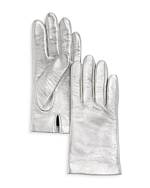 AQUA METALLIC LEATHER TECH GLOVES - 100% EXCLUSIVE 20582