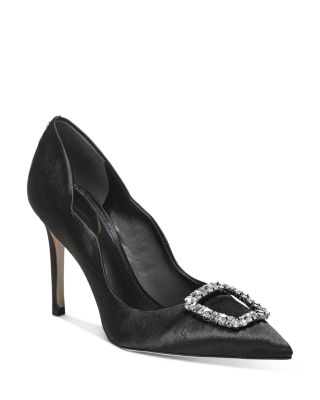 Sam Edelman Harriett Pointed Toe Pump In Black Leather