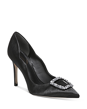 Sam Edelman Harriett Pointed Toe Pump In Black Leather