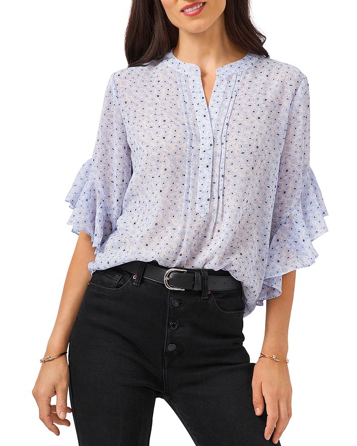 VINCE CAMUTO Flutter Sleeve Blouse Bloomingdale's