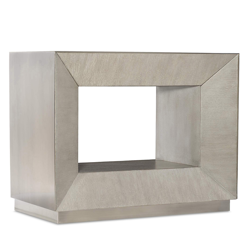 Bernhardt Trane Nightstand In Tarnished Nickel
