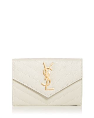 SAINT LAURENT - Cassandre Matelass&eacute;  Small Envelope Wallet