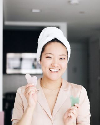 The Rose Quartz Gua Sha Facial Lifting Tool