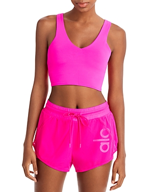 Alo Yoga Low-impact Bra Tank Top In Neon Pink