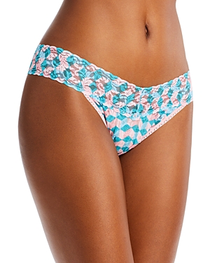 Hanky Panky Original-rise Printed Lace Thong In What The Hex