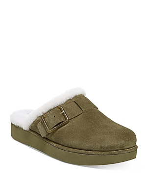 Vince Women's Griff Shearling Platform Mules In Dark Wheat