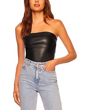 Faux Leather Top - Bloomingdale's