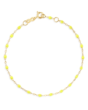 Gigi Clozeau 18k Yellow Gold Classic Gigi Resin Bracelet In Lime