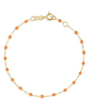 Shop Gigi Clozeau 18k Yellow Gold Classic Gigi Resin Bracelet In Orange