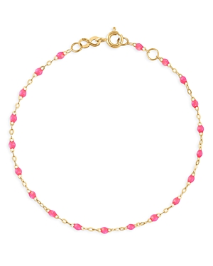 Gigi Clozeau 18k Yellow Gold Classic Gigi Resin Bracelet In Pink