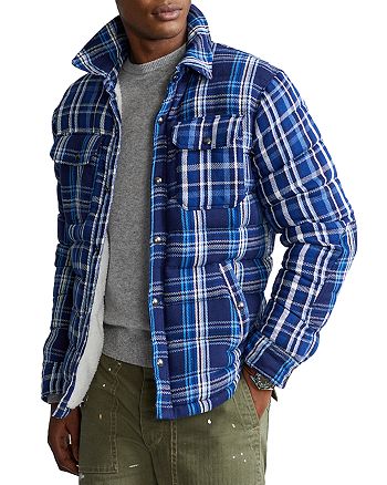 Polo Ralph Lauren Quilted Plaid Fleece Lined Shirt Jacket | Bloomingdale's