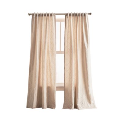 Peri Home - Mallorca Embroidery 95" x 42" Back Tab Window Panel, Pair